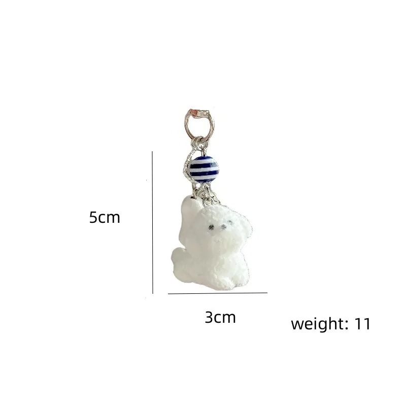 Flocking cute puppy 3D fashion keychain pendant, Charms Craft Supply | Canada & USA and Europe Wide FREE shipping