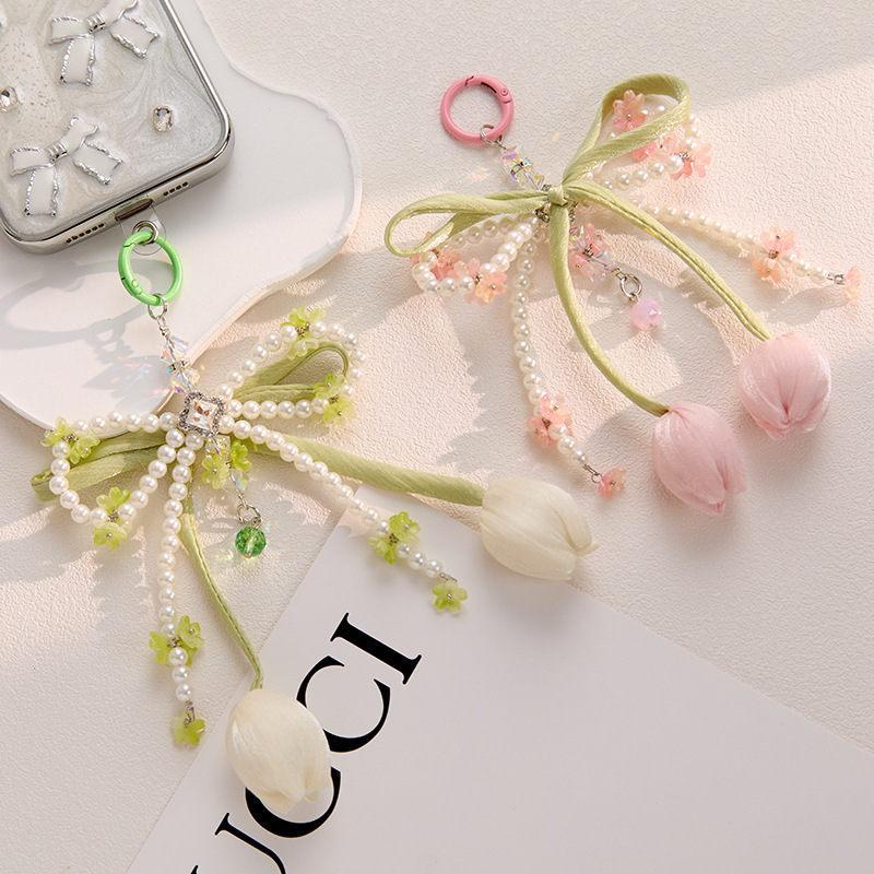 Super Fairy Multi-layered Bow Phone Charm Tulip Case Bag Diy, Charms Craft Supply | Canada & USA and Europe Wide FREE shipping