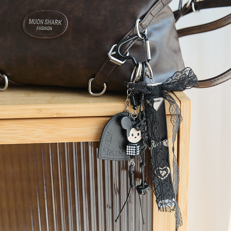 Bowknot leather love ball alloy versatile car keychain decorative bag personality pendant, Charms Craft Supply | Canada & USA and Europe Wide FREE shipping