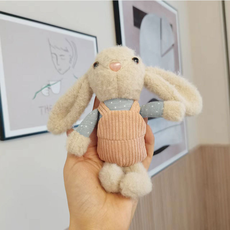 Cartoon Overalls Big Ears Rabbit Keychain Pendant, Charms Craft Supply | Canada & USA and Europe Wide FREE shipping