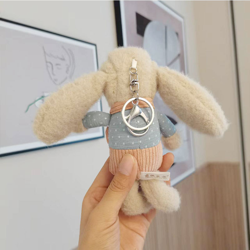 Cartoon Overalls Big Ears Rabbit Keychain Pendant, Charms Craft Supply | Canada & USA and Europe Wide FREE shipping