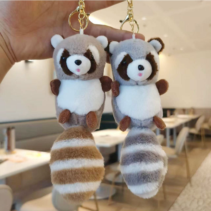 Cartoon raccoon keychain pendant backpack doll pendant, Charms Craft Supply | Canada & USA and Europe Wide FREE shipping