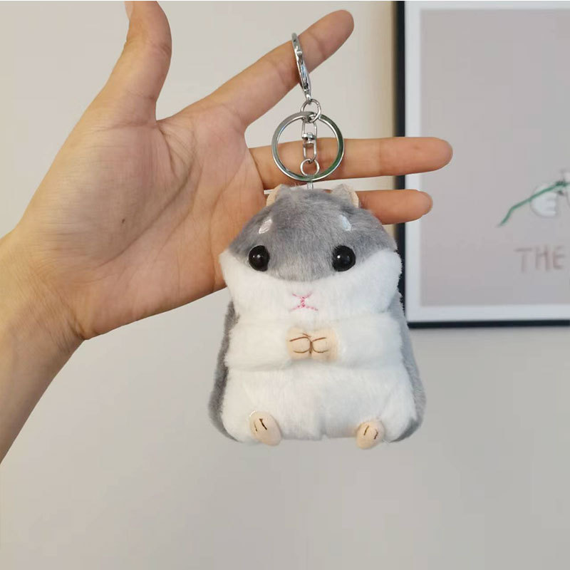 Cute Cartoon Hamster Plush Keychain, Charms Craft Supply | Canada & USA and Europe Wide FREE shipping