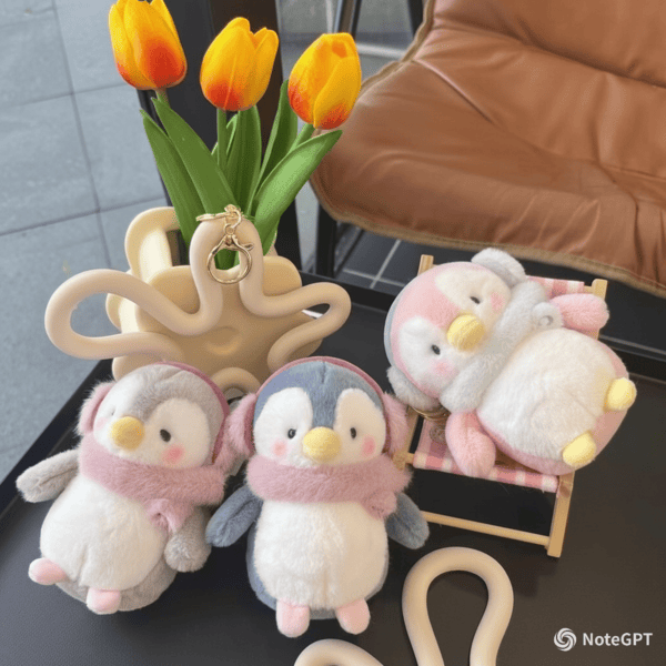 Scented Headphones Penguin Plush Pendant Keychain, Charms Craft Supply | Canada & USA and Europe Wide FREE shipping