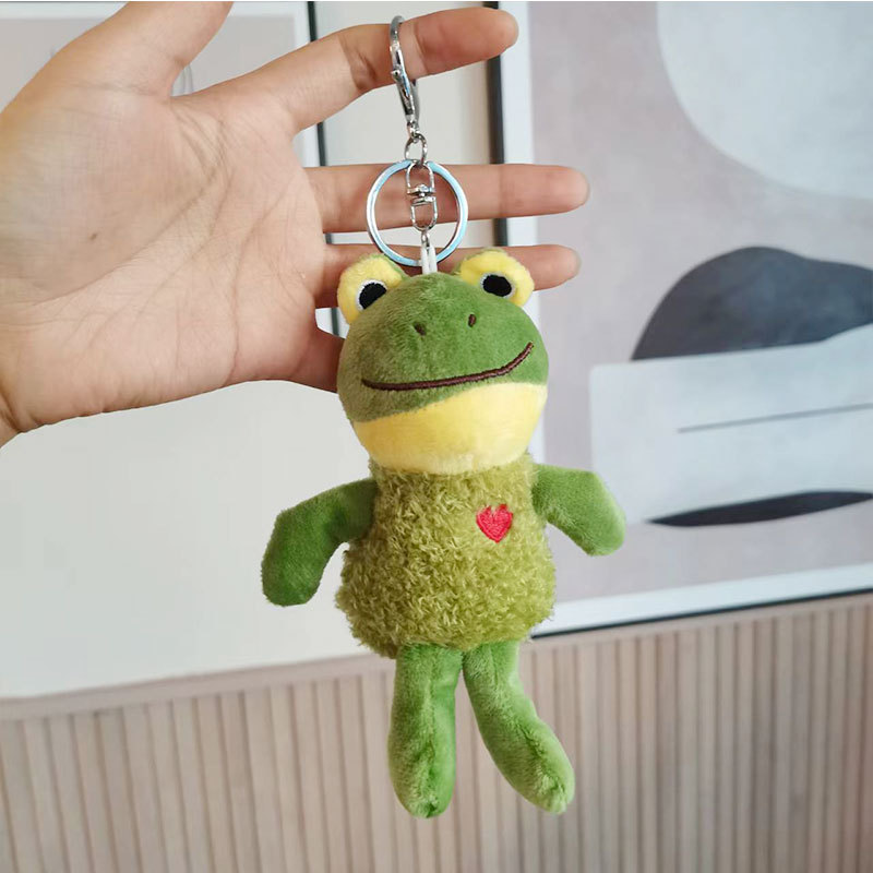 Cartoon plush frog keychain, Charms Craft Supply | Canada & USA and Europe Wide FREE shipping