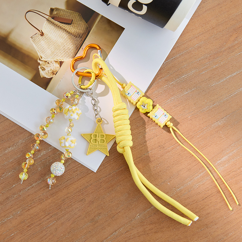 Niche personalized car keychain bag pendant couple braided lanyard bag hanging, Charms Craft Supply | Canada & USA and Europe Wide FREE shipping