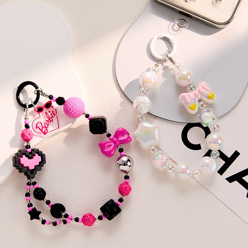 New Barbie phone charm in black and pink dopamine-inducing phone accessory, Charms Craft Supply | Canada & USA and Europe Wide FREE shipping
