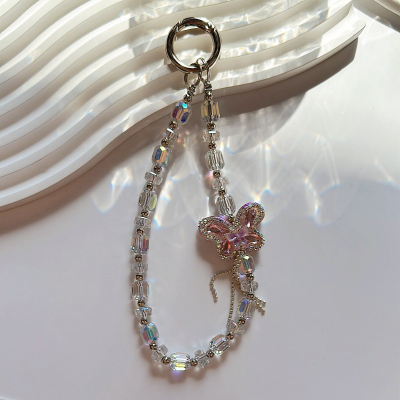 Hand-painted beaded strawberry bear phone charms,bag lanyards,keychains,decorative gifts, Charms Craft Supply | Canada & USA and Europe Wide FREE shipping