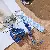 Wholesale Retro Denim Blue Star Bag Chains & Keychains - Love heart