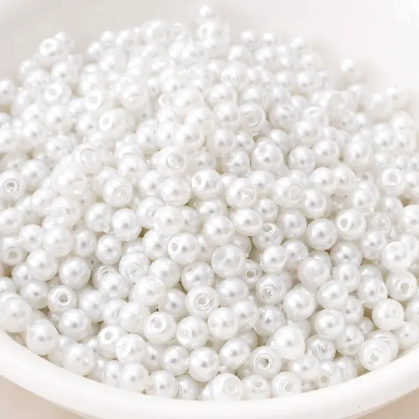 3MM, hole diameter about 1mm, white, 50 pieces/pack (about 240 pieces per strip),chaincharmsupply.com