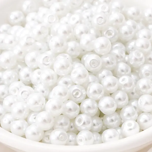 5MM, hole diameter about 1mm, white, 50 pcs/pack (about 180 pcs per strip),chaincharmsupply.com