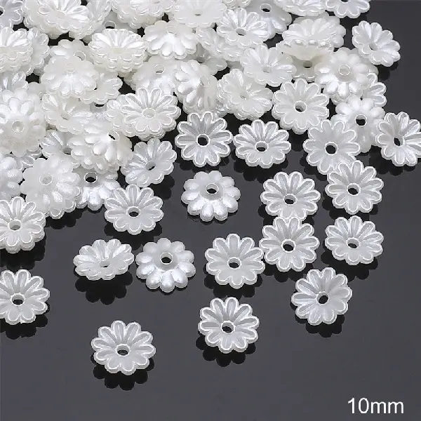 #06 Little Daisy 10mm, hole diameter about 1mm, 30 pcs/pack,chaincharmsupply.com