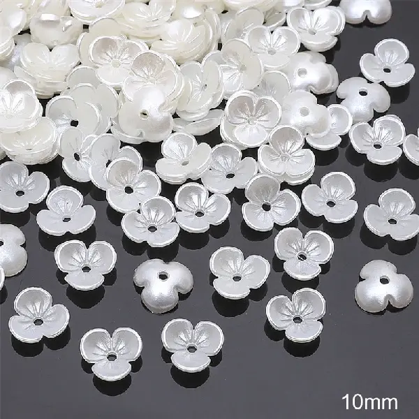 #08 three-petal flower 10mm hole diameter about 1mm 30 pcs/pack,chaincharmsupply.com