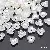 Abs Special-shaped Pearls Loose Beads String Handmade Diy Bracelet Necklace - Model #09, three-petal flower, 12mm, hole diameter about 1mm, 30 pcs/pack