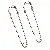 Iron Thickened Electroplated Large Pin Brooch Handmade Diy Beads Keychain - About 100mm long, about 2mm thick, silver, 5 pcs/pack
