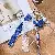 Wholesale Retro Denim Blue Star Bag Chains & Keychains - Buttlefuly Tie Star