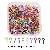 Boxed Color Spray Paint Keychain Tail Chain Door Buckle Open - #01 Sheep Eyes Random Mixed Colors 300 pcs/box About 31g