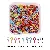 Boxed Color Spray Paint Keychain Tail Chain Door Buckle Open - #02 Sheep Eyes Random Mixed Colors 300 pcs/box About 51g