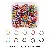 Boxed Color Spray Paint Keychain Tail Chain Door Buckle Open - #03 open ring random mixed colors 200 pieces/box about 50g
