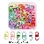 Boxed Color Spray Paint Keychain Tail Chain Door Buckle Open - #09 style 8-character buckle, random mixed colors, 30 pcs/box, about 39g