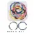 Boxed Color Spray Paint Keychain Tail Chain Door Buckle Open - Alloy spray-painted open key ring 43mm random mixed colors 8 pieces/box