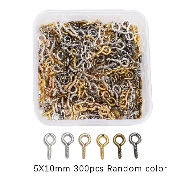 Iron sheep eyes 5x10mm random mixed colors 300 pcs/box,chaincharmsupply.com