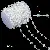 Acrylic Fishing Line Curtain Beads Wedding Plastic Bead Chain Diy - Large beads 12x12mm, small beads 4mm, AB color, 3 yards/pack