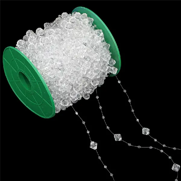 Large package, corner beads, large beads 10x10mm, small beads 3mm, transparent color, 60 meters/1 roll,chaincharmsupply.com