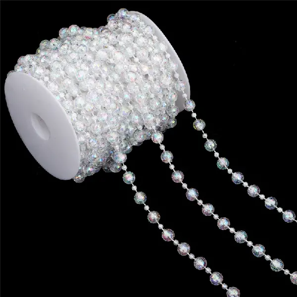 Large package of faceted balls, large beads 10mm, small beads 4mm, AB color, 15 meters/1 roll,chaincharmsupply.com