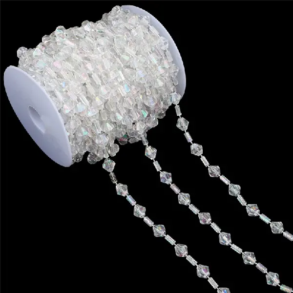 Large package of large beads 10x11mm tube beads 8x3.5mm AB color 15 meters/1 roll,chaincharmsupply.com