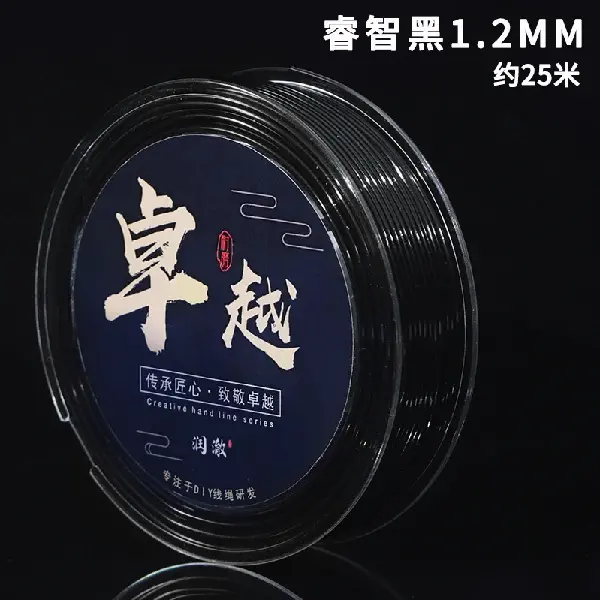 Thickness 1.2mm, black, about 25 meters - transparent box,chaincharmsupply.com