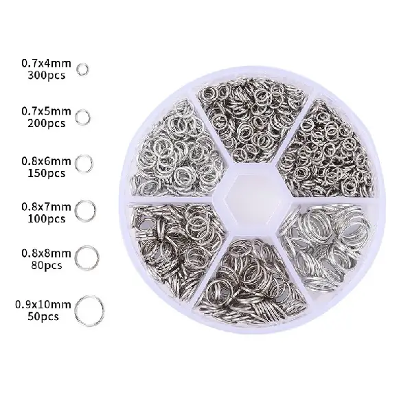 White K color single hoop box-1 set,chaincharmsupply.com