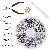 4-10mm Boxed Single-ring Opening Connection Ring Accessories Diy Making Earrings - White K color single lap combination package-1 set