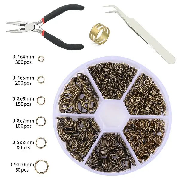 Ancient bronze single circle combination package-1 set,chaincharmsupply.com