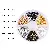 4-10mm Boxed Single-ring Opening Connection Ring Accessories Diy Making Earrings - 6-compartment boxed iron sheep eyes-1 set