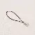 Polyester Single Circle Phone Rope Building Block Keychain Spring Buckle - Brown - total length about 58mm, rope length about 45mm, 20 pieces/pack