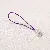 Polyester Single Circle Phone Rope Building Block Keychain Spring Buckle - Dark purple - total length about 68mm, rope length about 48mm, 10 pieces/pack