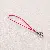 Polyester Single Circle Phone Rope Building Block Keychain Spring Buckle - Rose red - total length about 58mm, rope length about 45mm, 20 pieces/pack