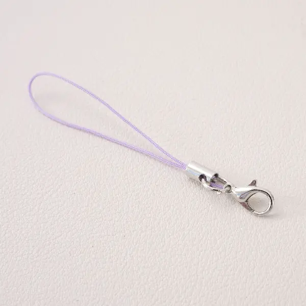 Light purple with lobster clasp - total length about 58mm, rope length about 45mm, 20 pieces/pack,chaincharmsupply.com