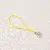 Polyester Single Circle Phone Rope Building Block Keychain Spring Buckle - Light yellow - total length about 58mm, rope length about 45mm, 20 pieces/pack