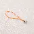 Polyester Single Circle Phone Rope Building Block Keychain Spring Buckle - Orange - total length about 58mm, rope length about 45mm, 20 pieces/pack