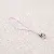Polyester Single Circle Phone Rope Building Block Keychain Spring Buckle - Pink - total length is about 68mm, rope length is about 48mm, 10 pieces/pack