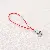 Polyester Single Circle Phone Rope Building Block Keychain Spring Buckle - Big red - total length is about 68mm, rope length is about 48mm, 10 pieces/pack