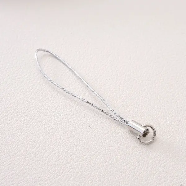 Silver wire - total length is about 58mm, rope length is about 45mm, 20 pieces/pack,chaincharmsupply.com