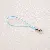 Polyester Single Circle Phone Rope Building Block Keychain Spring Buckle - Lake blue - total length about 58mm, rope length about 45mm, 20 pieces/pack