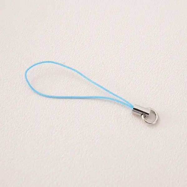 Lake blue - total length about 68mm, rope length about 48mm, 10 pieces/pack,chaincharmsupply.com