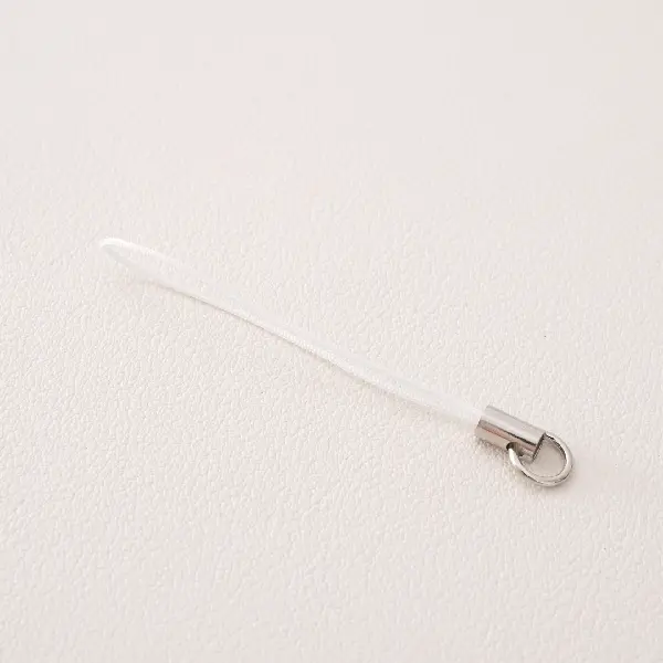 White - total length is about 68mm, rope length is about 48mm, 10 pieces/pack,chaincharmsupply.com