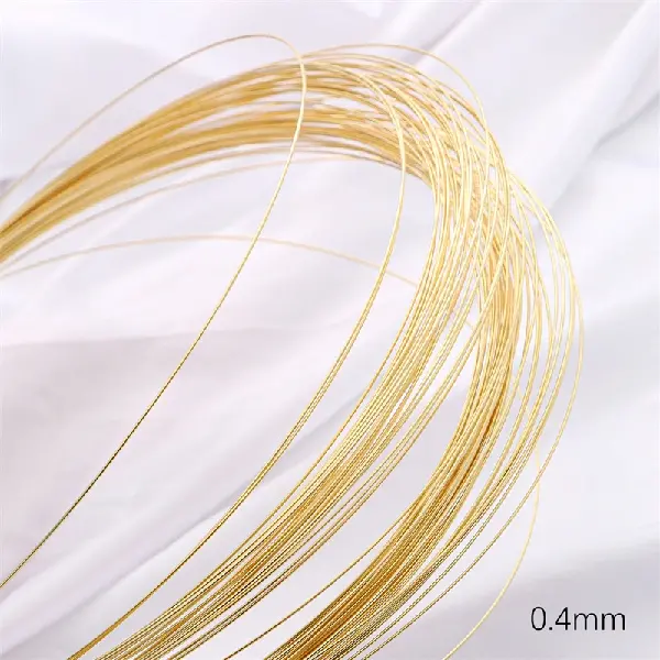 Electroplating 14K gold-plated 0.4mm-1 meter/package,chaincharmsupply.com