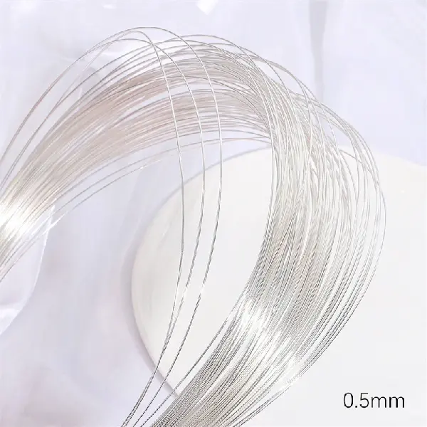 Electroplated thick silver 0.5mm-1 meter/pack,chaincharmsupply.com