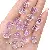 12mm Glass Beads Rose Loose Handmade Diy Bracelet Phone Charm - Blue purple-12mm hole diameter about 1mm 10 pcs/pack